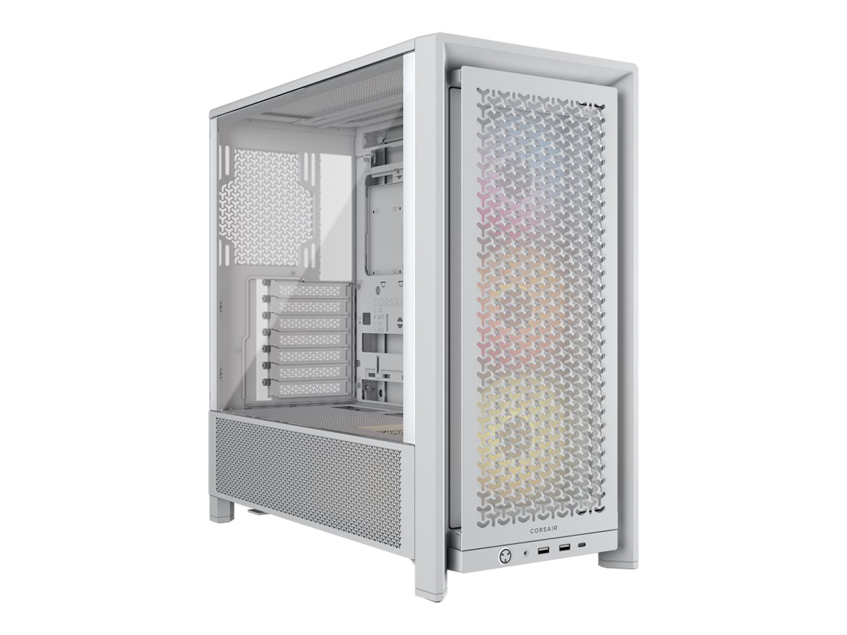 Corsair PC Case | Frame 4000D RS ARGB Modular | Mid-Tower | White