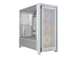 Corsair PC Case | Frame 4000D RS ARGB Modular | Mid-Tower | White