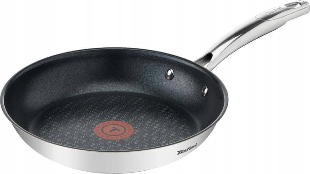 TEFAL Pan | G7320434 Duetto+ | Frying | Diameter 24 cm | Suitable for induction hob | Fixed handle | Black/Silver