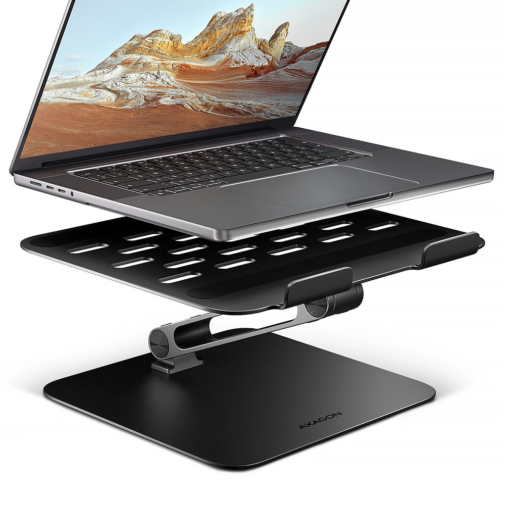 AXAGON STND-LQB stand for notebooks and tablets | Adjustable Height, Angle | 10-17.3 " | Maximum weight (capacity) 5 kg | Black