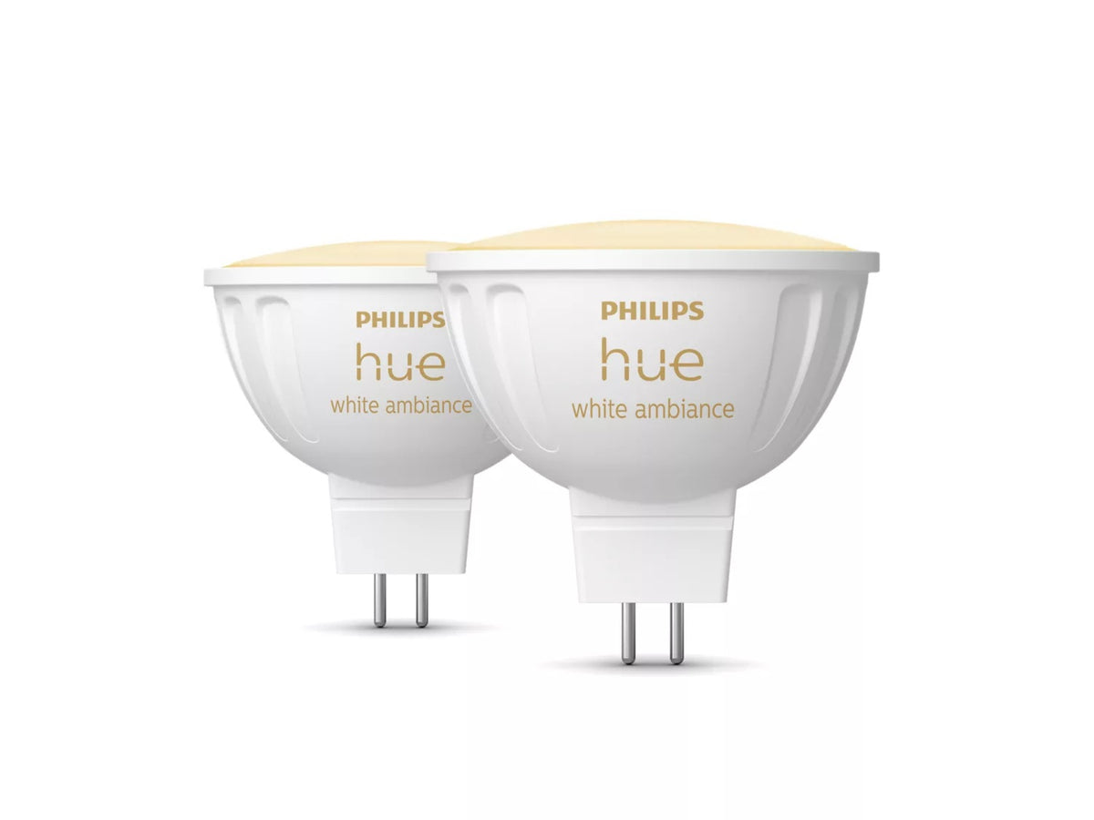 Philips Hue WA 12V MR16, 2pcs pack | GU5.3 | 5.1 W | Warm to cool white light