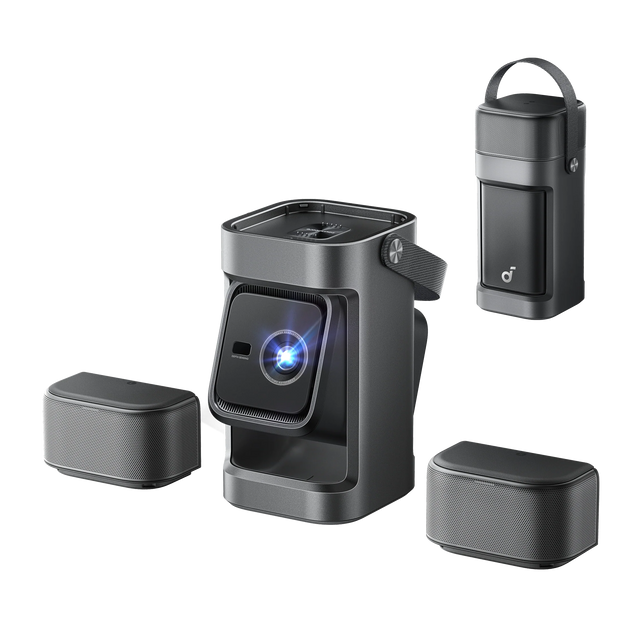 Anker Nebula Nebula P1 Portable Projector with Detachable Speakers | Full HD (1920x1080) | 650 ANSI lumens | Grey