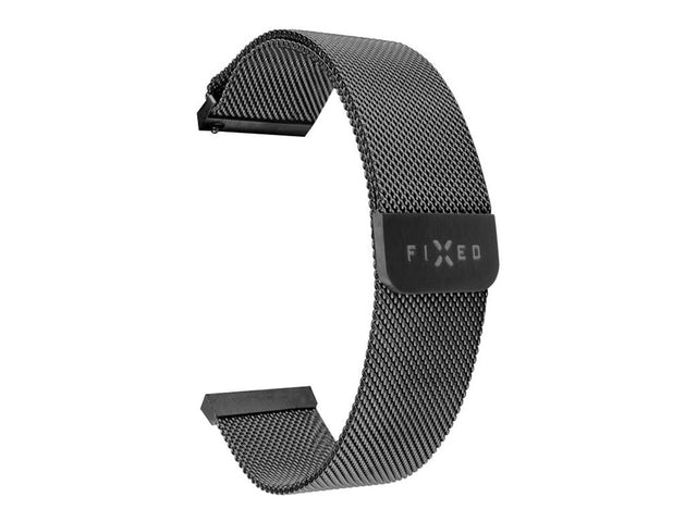 Fixed | Mesh Strap for Smatwatch, Quick Release 22mm | Black