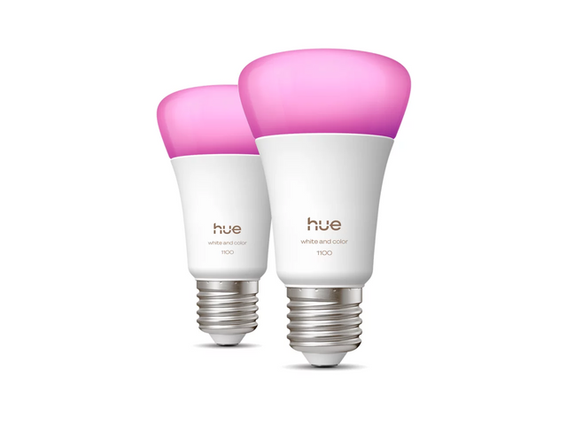 Philips Hue WCA 1100 A60 2P EU | E27 | 8.1 W | White and colour light | Bluetooth and Zigbee