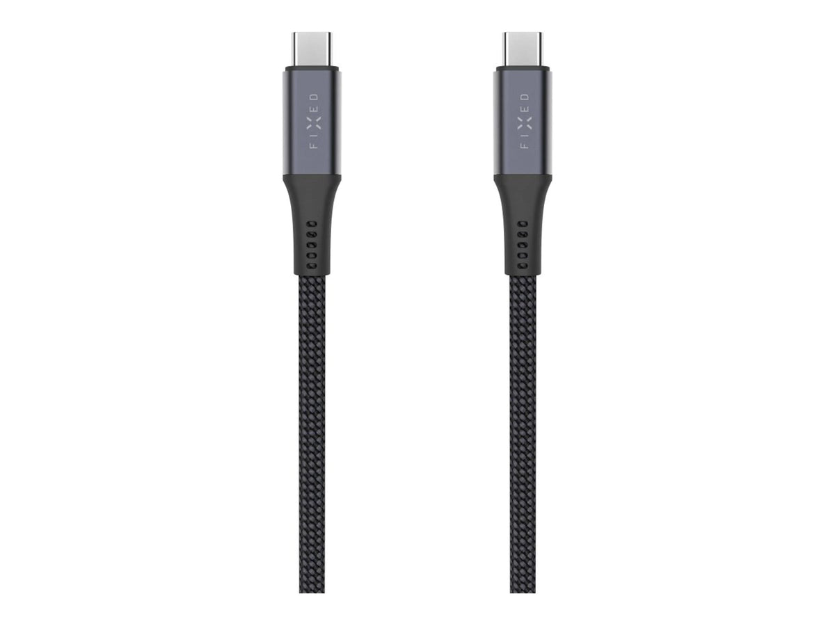 Fixed Braided Cable USB-C/USB-C, 2m, USB4 gen2 20Gbps, 4K 60Hz, 240W | FIXDBP-CC2-GR