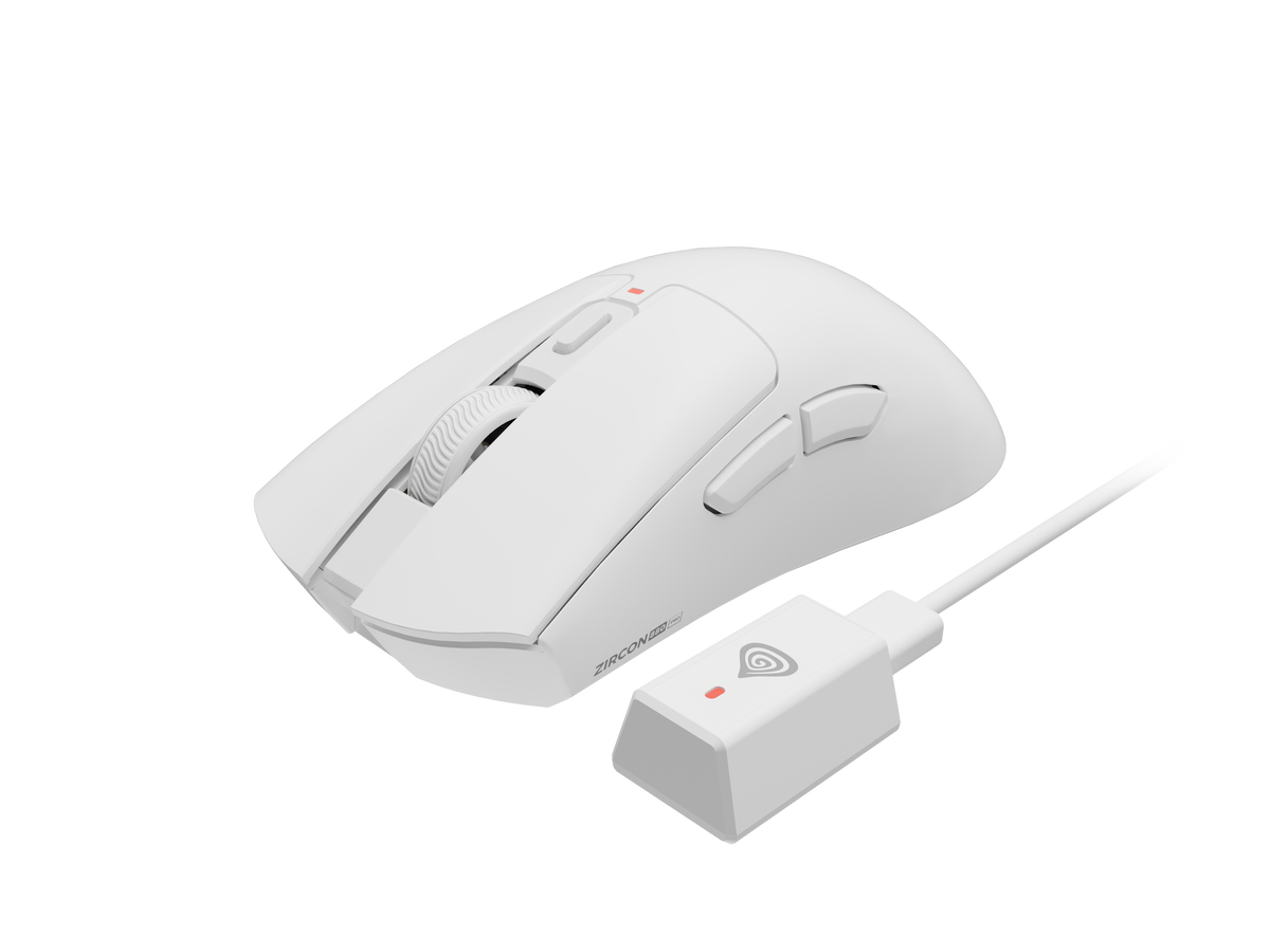 Genesis Gaming Mouse | Zircon 880 Pro 8k | Wireless | 2.4GHz, Bluetooth | White