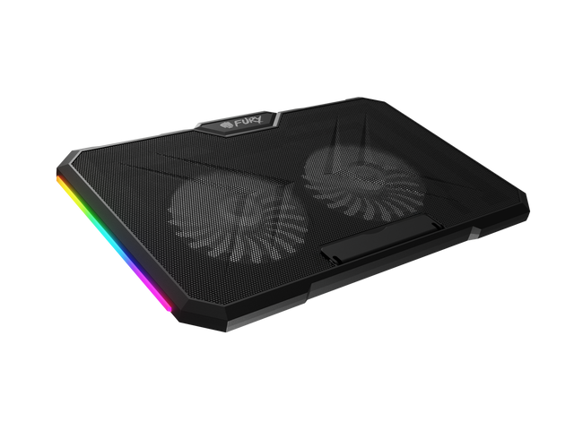 Fury Laptop Cooler Cooling Pad Fury Gunbai G3 Fans, RGB LED Light, 2 USB, 14.1-17.3"