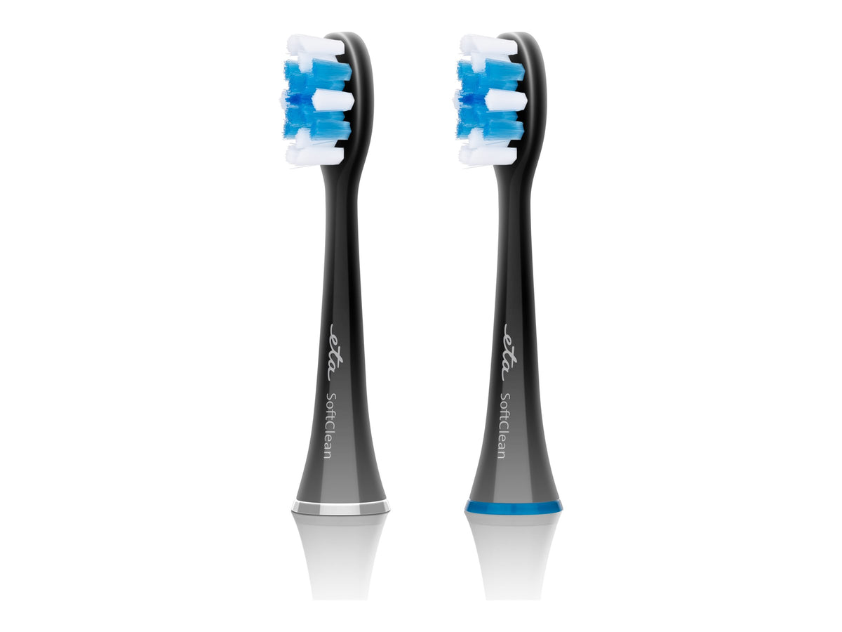 ETA | Toothbrush replacement | SoftClean ETA070790600 | Heads | For adults | Number of brush heads included 2 | Number of teeth brushing modes Does not apply | Black