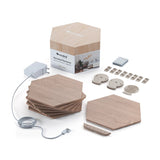 Nanoleaf | Elements Wood Look Hexagons Starter Kit (7 panels) | Cool White + Warm White