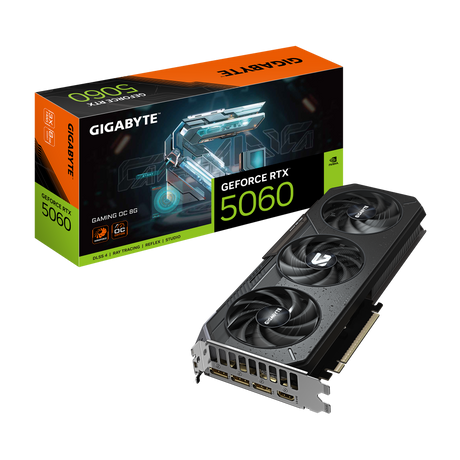 Gigabyte GeForce RTX 5060 GAMING OC 8G | NVIDIA | 8 GB | GeForce RTX 5060 | GDDR7 | HDMI ports quantity 1 | PCI-E 5.0