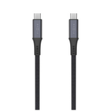 Fixed Braided Cable USB-C/USB-C, 2m, USB4 gen2 20Gbps, 4K 60Hz, 240W | FIXDBP-CC2-GR