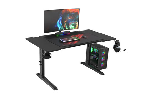 Genesis | Modular Gaming Desk | Holm 140 RGB | Anthracite Black