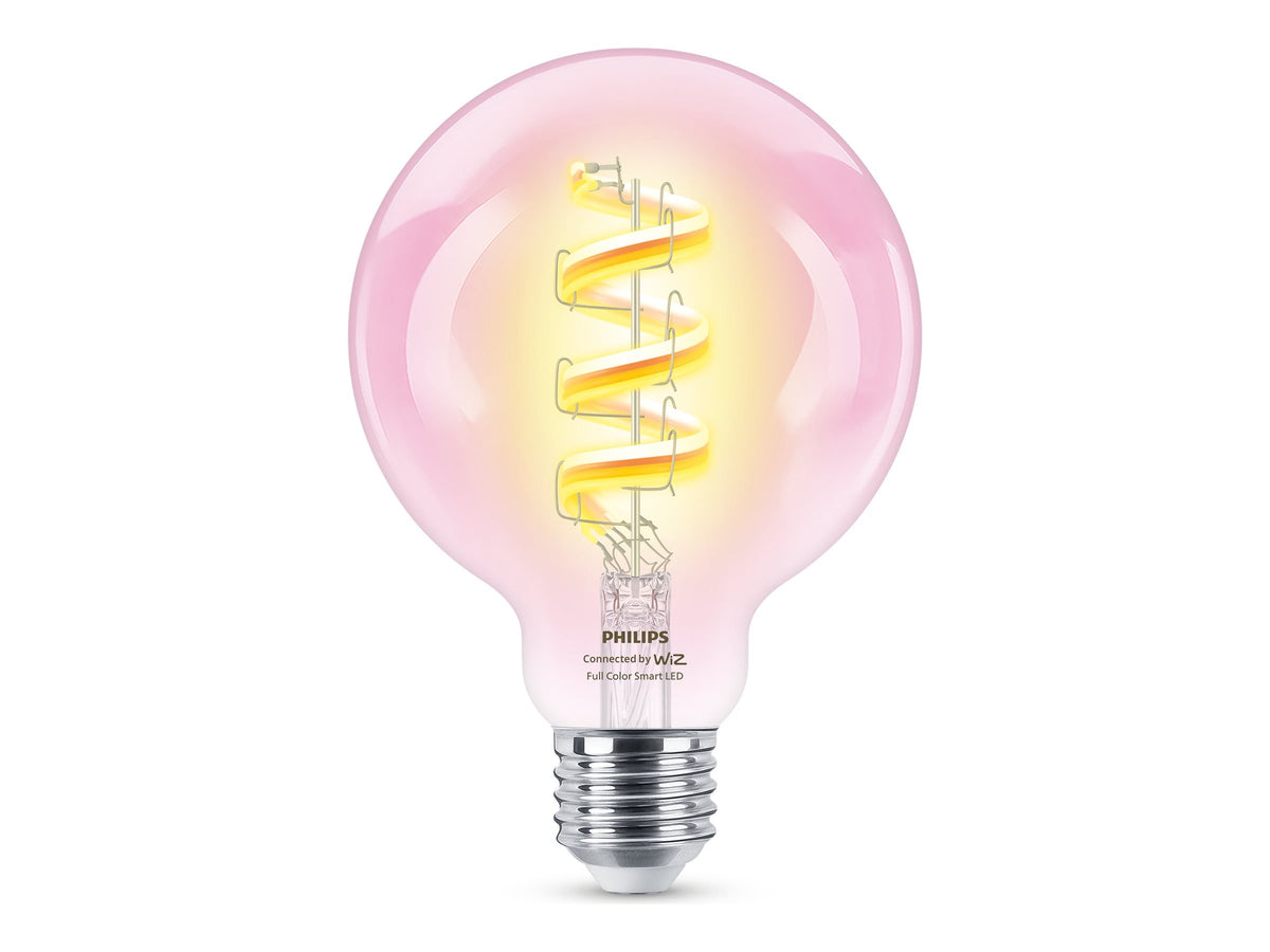 Philips Smart WiFi Filament Clear G95 470Lm | E27 | 6.3 W | RGB | Bluetooth, Wi-Fi