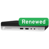 HP Renewed Grade A | ProDesk 600 G4 DM | Intel Core i3 | i3‑8100T | 8 GB | NVMe | 128 GB | Intel UHD Graphics 630 | Wi-Fi | Windows 11 Home