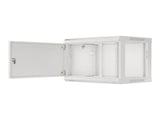 Lanberg | Rack cabinet 19" wall-mount 6U/600x450 for self-assembly with metal door (flat pack) | WF01-6406-00S | Grey