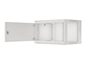 Lanberg | Rack cabinet 19" wall-mount 6U/600x450 for self-assembly with metal door (flat pack) | WF01-6406-00S | Grey