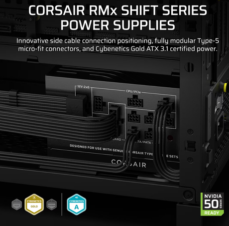 Corsair Fully Modular ATX Power Supply (EU) | RM1000x SHIFT | 1000 W | Black