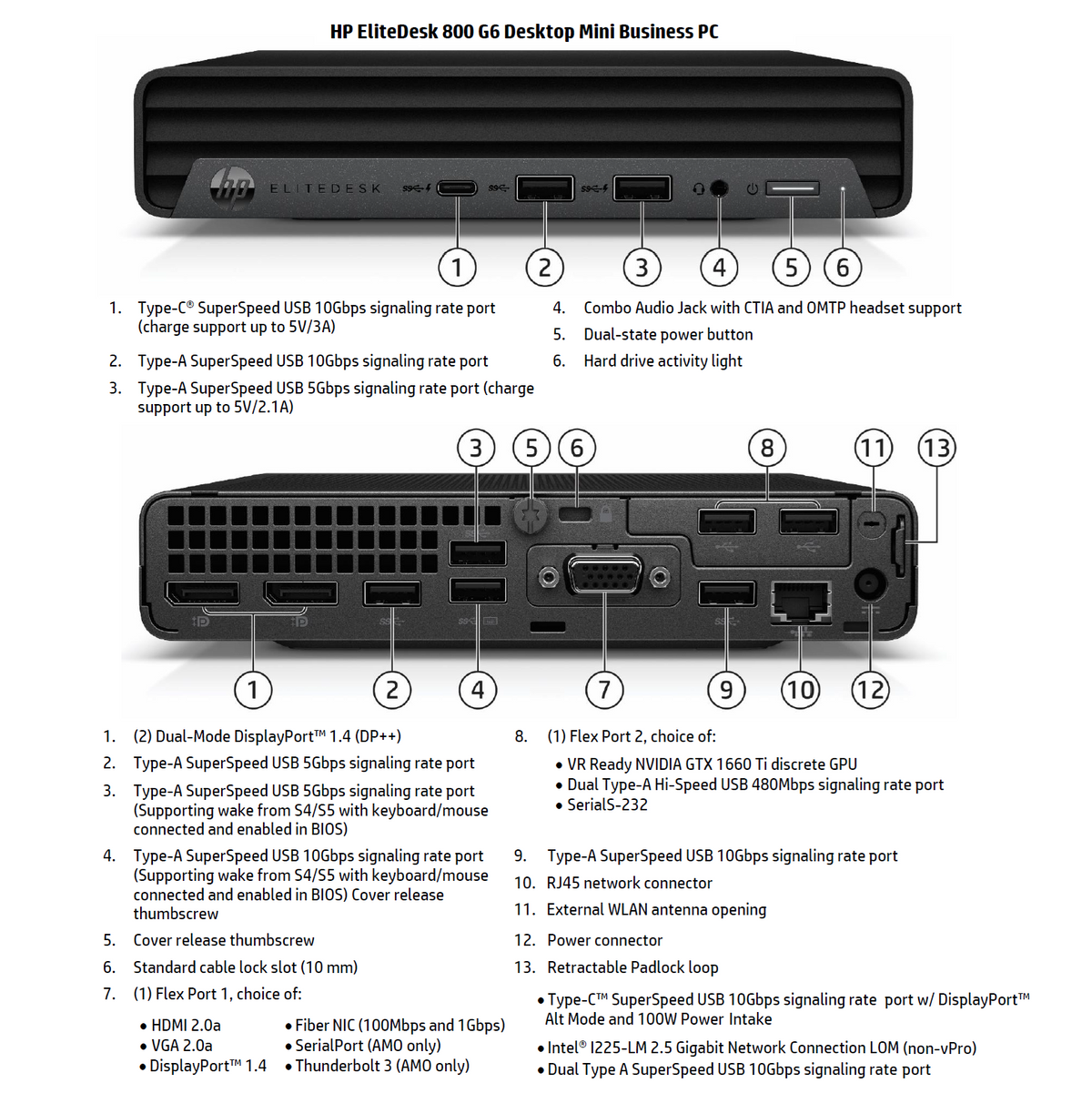 HP Renewed Grade B | EliteDesk 800 G6 | Intel Core i5 | i5-10500T | 8 GB | SSD | 256 GB | Intel UHD Graphics 630 | Wi-Fi | Windows 11 Pro