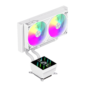 Gamemax CPU Liquid Cooler | GLACIER 240 LCD WH | White