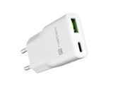 Natec Ribera USB Charger Gan Slim USB 1X USB-A + 1X USB-C 20W | NUC-2376