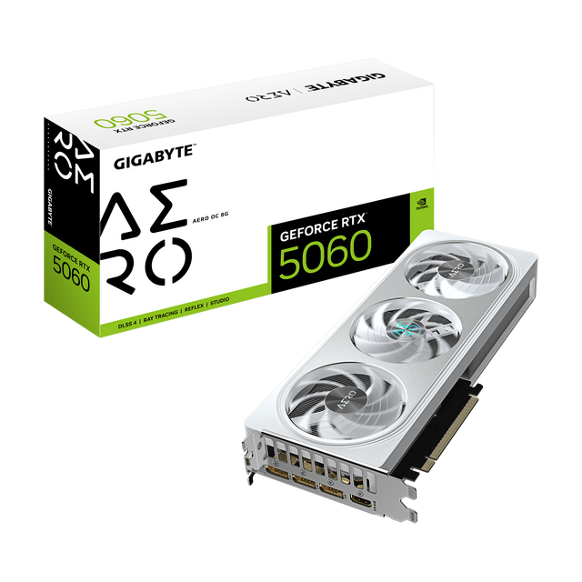 Gigabyte GeForce RTX 5060 AERO OC 8G | NVIDIA | 8 GB | GeForce RTX 5060 | GDDR7 | HDMI ports quantity 1 | PCI-E 5.0