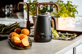 Adler | Kettle | AD 1295b | Electric | 2200 W | 1.7 L | Stainless steel | 360° rotational base | Black