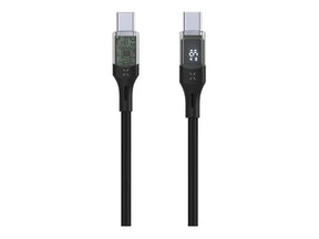 Fixed | Cable USB-C/USB-C with display, PD support, 1.2m, USB 2.0, 100W | FIXDD-CC12-BK
