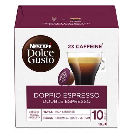 Nescafe Dolce Gusto Doppio Espresso kava, 16 kapsulių dėžutėje