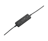 Logitech H570e Mono MS Teams Laidinės ausinės USB-A, Juoda