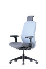 Up Up Athene ergonominė biuro kėdė Juoda, Pilkas + Mėlynas audinys