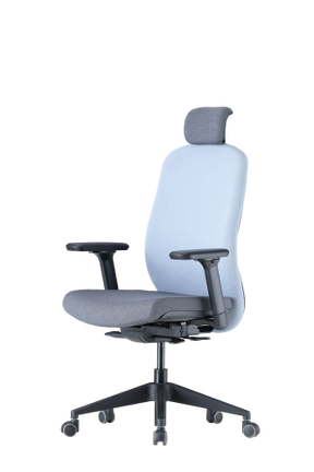 Up Up Athene ergonominė biuro kėdė Juoda, Pilkas + Mėlynas audinys
