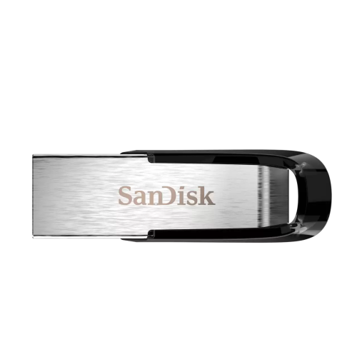 SanDisk Ultra Flair USB atmintinė 64GB, USB-A 3.0, Juoda/Sidabrinė