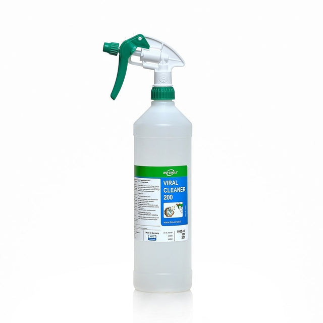 Jautrių paviršių valiklis naikinantis mikroorganizmus Viral Cleaner 200, 1000 ml, su purkštuvu 