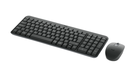 Logitech MK250 Compact Combo Belaidė klaviatūra + Pelė, Bluetooth, US Int, Graphite