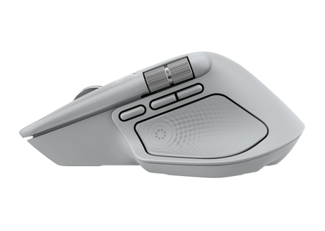 Logitech MX Master 4 Belaidė pelė RF Wireless + Bluetooth, 8000 DPI, Pale Grey