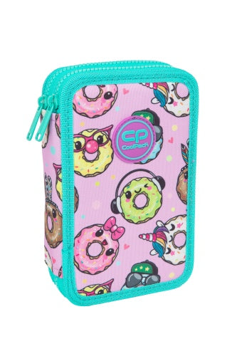 Forminis dviejų skyrių penalas su priedais CoolPack Jumper 2 Happy donuts